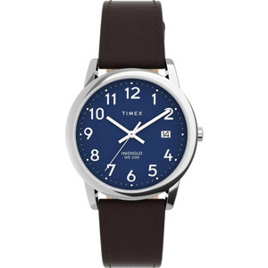 Timex Easy Reader Ανδρικό Ρολόι με Μαύρο Δερμάτινο Λουράκι TW2V75200