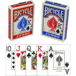 Bicycle Pinochle Jumbo Τράπουλα Πλαστικοποιημένη Μπλε 10015461B