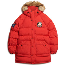 Superdry Ovin Everest Longline Baffled Ανδρικό Μπουφάν Χειμωνιάτικο Puffer Κόκκινο M5011932A-ORH