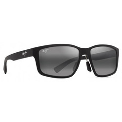 Maui Jim MJ0686SA-001 Ανδρικά Γυαλιά Ηλίου Ορθογώνια Κοκάλινα Μαύρα με Μαύρο Καθρέπτη Φακό