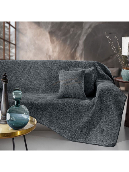 Guy Laroche Ριχτάρι Τετραθέσιου Καναπέ 170x350 Lama Anthracite