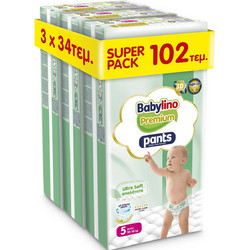 Babylino Premium Pants Ultra Soft Πάνες Βρακάκι No5 10-16kg 102τμχ