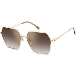 Carrera CA3057S VVPYK Γυναικεία Γυαλιά Ηλίου Πολυγωνικά Μεταλλικά Χρυσά με Μαύρο Degradee Φακό