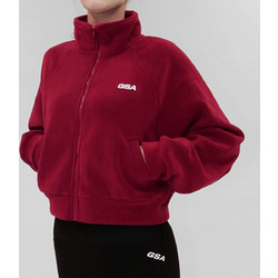GSA Γυναικεία Ζακέτα Fleece Κοντή με Φερμουάρ Μπορντό 291668-5384