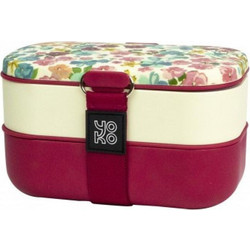 Yoko Design Giverny Δοχείο Φαγητού από Ανακυκλώσιμο Υλικό Κατάλληλο για Φούρνο Μικροκυμάτων 1.2lt Μπορντό