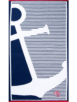 Ralph Lauren Pearson Πετσέτα Θαλάσσης Navy Μπλε 100x170cm 1035543R5494
