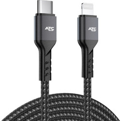ATC C2 Braided USB-C to Lightning Cable 20W 1m Black 6981200030002