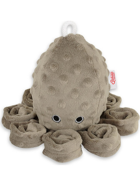 Bobono Χταποδάκι με Κουδουνίστρα Polka Dot Minky Καφέ 31cm