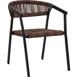 Varossi Cactus Πολυθρόνα Κήπου Rattan Καφέ 900-320