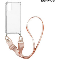Sonique Strap Armor Back Cover Clear/Pink (Samsung Galaxy A13 5G / Galaxy A04s)