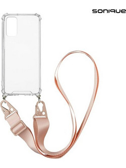 Sonique Strap Armor Back Cover Clear/Pink (Samsung Galaxy A13 5G / Galaxy A04s)
