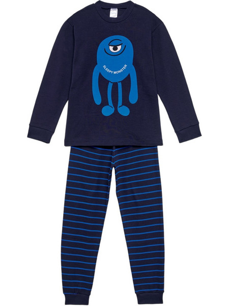 Pretty Baby Παιδική Πιτζάμα Βαμβακερή Χειμωνιάτικη Navy Μπλε 63883