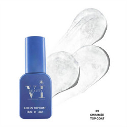 Mixcoco 01 Shimmer Non Wipe Top Coat Ημιμόνιμο Βερνίκι Νυχιών 15ml