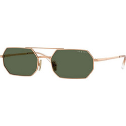 Vogue VO4329S 51529A Ανδρικά Γυαλιά Ηλίου Πολυγωνικά Μεταλλικά Χρυσά με Πράσινο Φακό