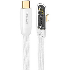 Usams Iceflake Series Braided Flat USB-C to Lightning Cable 20W 1.2m White 6958444902364