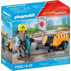 Playmobil Action Heroes Εργάτης με Κομπρεσέρ για 4-10 Ετών 71752