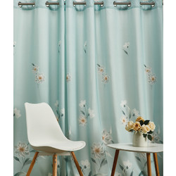 WhiteEgg Κουρτίνα Παραθύρου Floral με Τρουκς 270x280 K0155-1