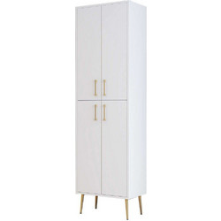 Hanah Home Παπουτσοθήκη Μοριοσανίδας Berlin Λευκή M60xΠ35xY202cm 845HCT5523