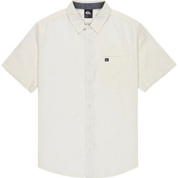 Quiksilver Ανδρικό Πουκάμισο Βαμβακερό Κοντομάνικο Κανονική Γραμμή Λευκό EQYWT04622-WBK0