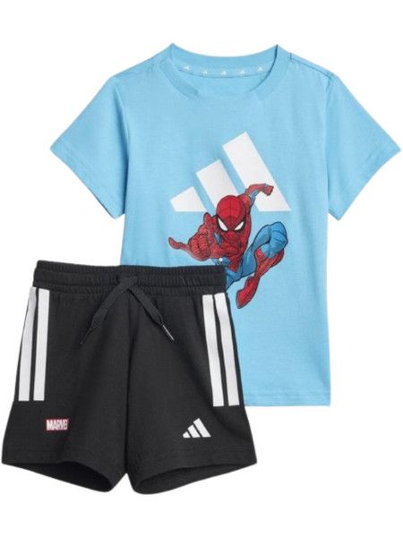 Adidas Spider-Man Παιδικό Σετ για Αγόρι Καλοκαιρινό Μαύρο Γαλάζιο JC6259