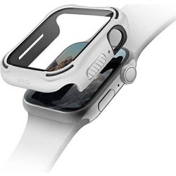 Uniq Torres Πλαστική Θήκη Tempered Glass για Apple Watch 4 / 5 / 6 / SE 40mm Λευκή