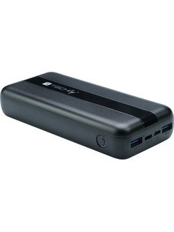 Techly Power Bank 20000mAh 20W με 2 Θύρες USB-A & Θύρα USB-C Black