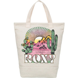 Roxy Drink The Wave Υφασμάτινη Τσάντα Θαλάσσης Ώμου Λευκή 44x29cm ERJBP04876-YEF0