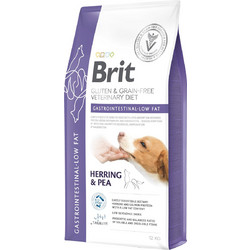 Brit Vetenirary Diet Gluten & Grain Free Gastrointestinal-Low Fat with Herring & Pea 12kg