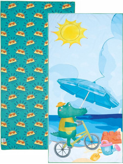 Kentia Float 256 Παιδική Πετσέτα Θαλάσσης Microfiber Πράσινη 70x140cm 77975