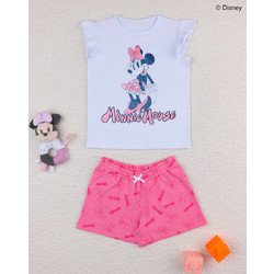 Prenatal Minnie Mouse Παιδικό Σετ για Κορίτσι Καλοκαιρινό Λευκό Φούξια 1489205