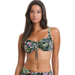 ERKA MARE Bikini Top Floral Μαύρο Πράσινο 25507