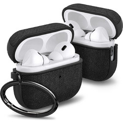 Spigen Urban Fit Θήκη Σιλικόνης με Γάντζο για Apple AirPods Pro 1 / 2 Μαύρη