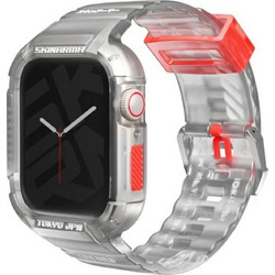 SKINARMA Saido 2in1 Πλαστική Θήκη με Λουράκι για Apple Watch 7 / 8 / 9 44 / 45mm Διαφανής