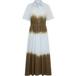 DKNY Maxi Καλοκαιρινό Καθημερινό Φόρεμα Σεμιζιέ Γκρι DJ5D9062-SYE