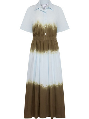 DKNY Maxi Καλοκαιρινό Καθημερινό Φόρεμα Σεμιζιέ Γκρι DJ5D9062-SYE