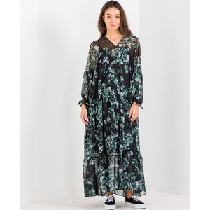 Scotch & Soda Midi Βραδινό Φόρεμα Floral Μαύρο 179580-7693 Scotch & Soda Midi Βραδινό Φόρεμα Floral Μαύρο 179580-7693