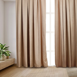 WhiteEgg Κουρτίνα Παραθύρου με Τρέσα 270x280 K0195-2 Beige