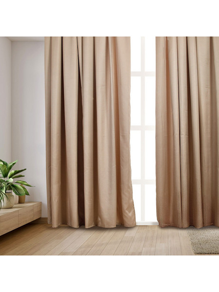WhiteEgg Κουρτίνα Παραθύρου με Τρέσα 270x280 K0195-2 Beige