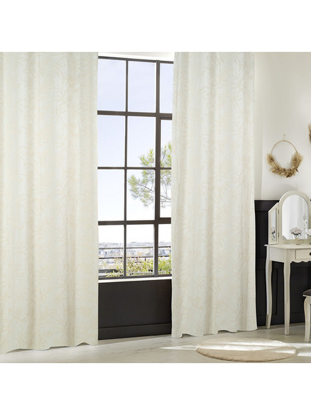 Atmosphera Κουρτίνα Παραθύρου Floral με Τρουκς 135x260 Willow 209090A White