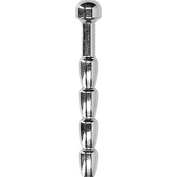 Ouch! Stainless Steel Plug with Ribs 6mm Silver