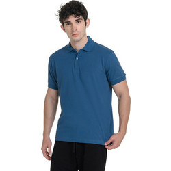 Target Basic Label Ανδρική Αθλητική Μπλούζα Polo Μπλε S25-55208-62