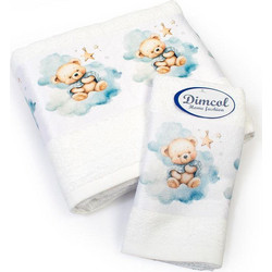 Dimcol Cute Bear 302 Σετ Βρεφικές Πετσέτες 2τμχ 400gr/m²