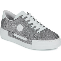 Rieker Γυναικεία Sneakers Flatforms Ασημί N49W1-91