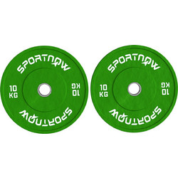 Sportnow Σετ Δίσκοι Ολυμπιακού Τύπου Rubber Cover 2x10kg Φ50mm
