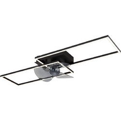 Globo 67243-30BF Ανεμιστήρας Οροφής 90cm 15W με Φως & Τηλεχειριστήριο Μαύρος