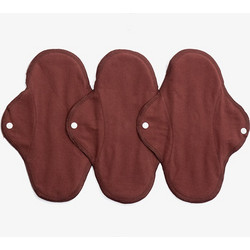 Imse Classic Warm Brown Regular Επαναχρησιμοποιούμενες Σερβιέτες με Φτερά για Κανονική Ροή από Βαμβάκι 3τμχ