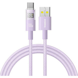 Baseus Display 2 Braided USB-A to USB-C 100W 2m Purple P10382701511-01