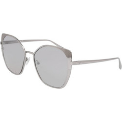 Longchamp LO175S 5618040 Γυναικεία Γυαλιά Ηλίου Πεταλούδα Μεταλλικά Ασημί με Aσημί Φακό