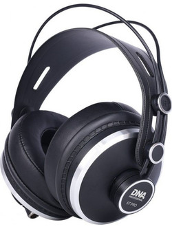 DNA ST Pro Ενσύρματα Ακουστικά DJ Over Ear με Noise Cancelling Μαύρα Ασημί