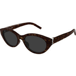 Saint Laurent SLM148 002 Γυναικεία Γυαλιά Ηλίου Οβάλ Κοκάλινα Καφέ με Μαύρο Φακό